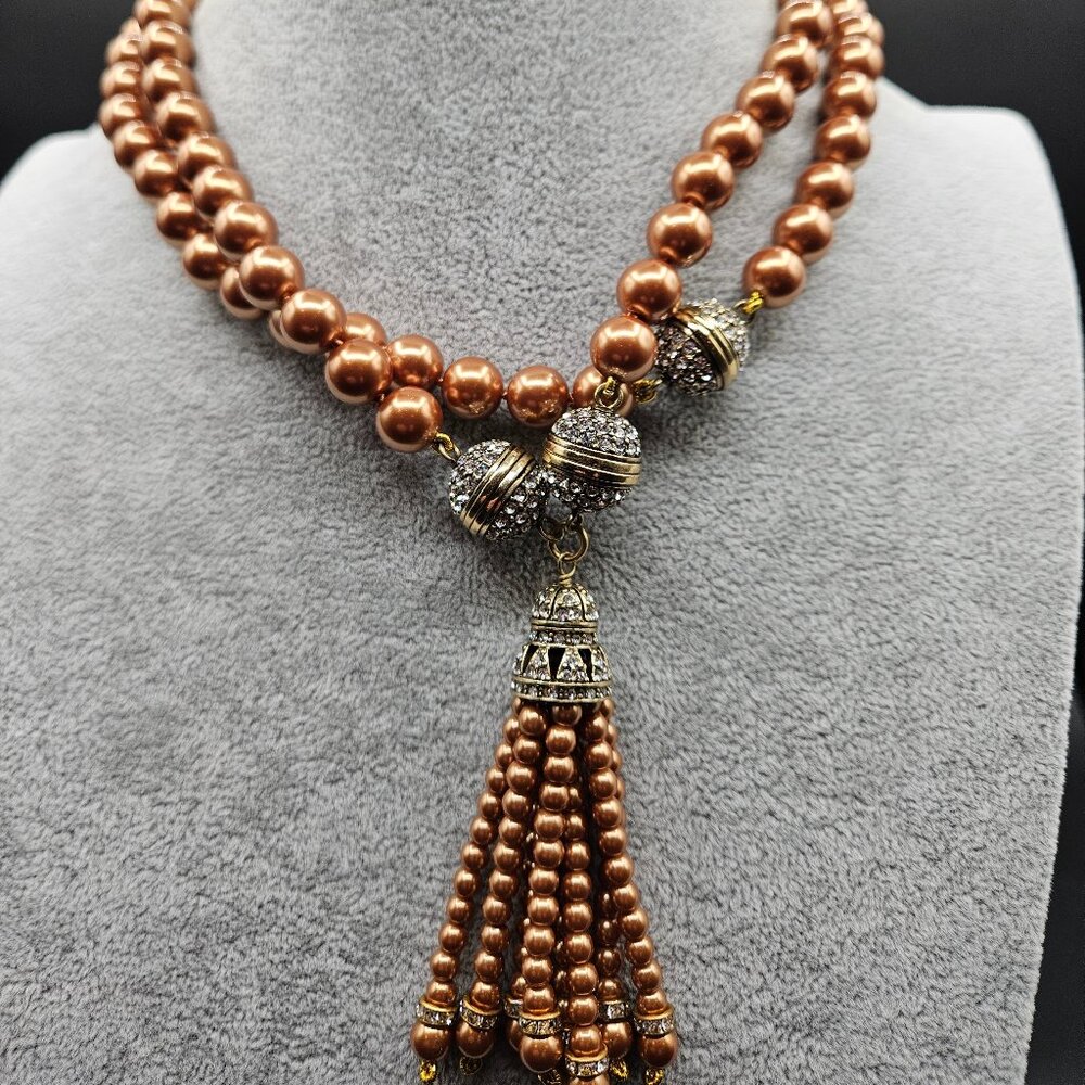 Heidi Daus Magnetic Gold Pearl Jewelry Set